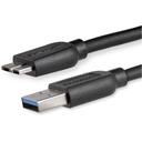 StarTech 2m (6ft) Slim SuperSpeed USB 3.0 (5Gbps) A to Micro B Cable - M/M