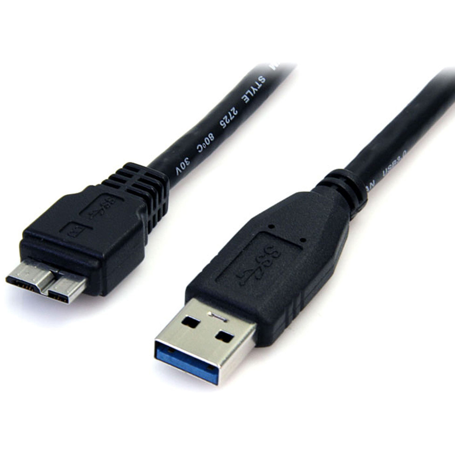 StarTech 0.5m (1.5ft) Black SuperSpeed USB 3.0 (5Gbps) Cable A to Micro B - M/M