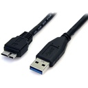 StarTech 0.5m (1.5ft) Black SuperSpeed USB 3.0 (5Gbps) Cable A to Micro B - M/M