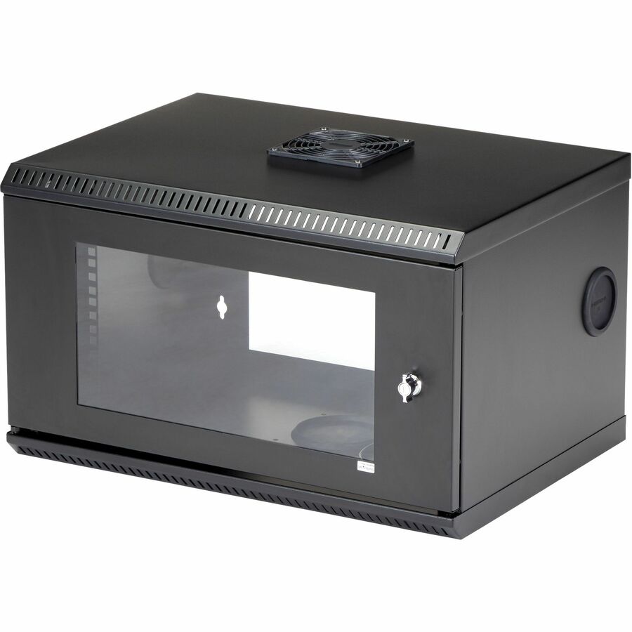 StarTech 2-Post 6U Wall Mount Network Cabinet w/ Acrylic Door, 19" Small Wall-Mounted Server Rack for Data / Computer Equipment