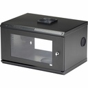 StarTech 2-Post 6U Wall Mount Network Cabinet w/ Acrylic Door, 19" Small Wall-Mounted Server Rack for Data / Computer Equipment