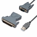 StarTech 3ft (91cm) 1-Port USB to Serial Cable, DB9/DB25 RS232 to USB Converter, Prolific, USB to Serial Adapter