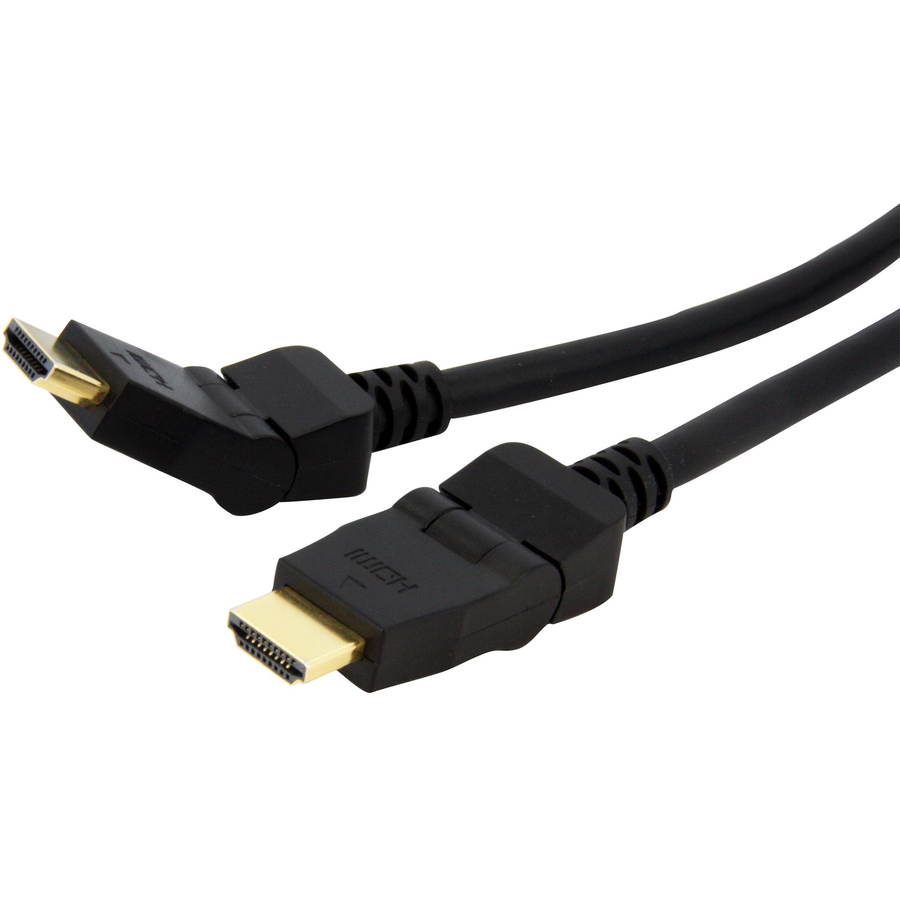 StarTech 6ft Swivel HDMI Cable, 4K 30Hz High Speed Rotating UHD HDMI Cord, HDMI 1.4 Pivot Cable with 180° Swivel Connector M/M