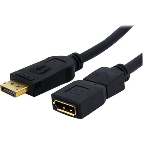 StarTech 6ft (2m) DisplayPort Extension Cable, 4K x 2K Video, DisplayPort Male to Female Extension Cable, DP 1.2 Extender Cable / Cord