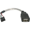 StarTech 6in USB 2.0 Cable - USB A to USB 4 Pin Header F/F USB A Female to Motherboard Header Adapter - USB cable - 4 pin USB Type A (F) - 4 pin MPC (F) - 15 cm