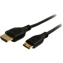 StarTech 6ft Mini HDMI to HDMI Cable with Ethernet, 4K 30Hz High Speed Slim Mini HDMI 1.4 (Type-C) Device to HDMI Adapter Cable/Cord