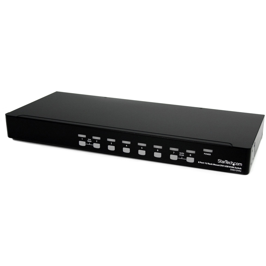 StarTech 8 Port 1U Rackmount DVI USB KVM Switch, TAA