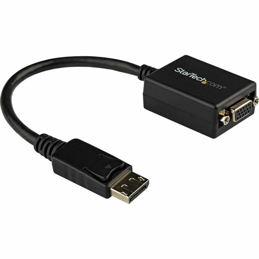StarTech DisplayPort to VGA Adapter, Active DP to VGA Converter, 1080p Video DP to VGA Monitor Adapter Dongle, DisplayPort Certified