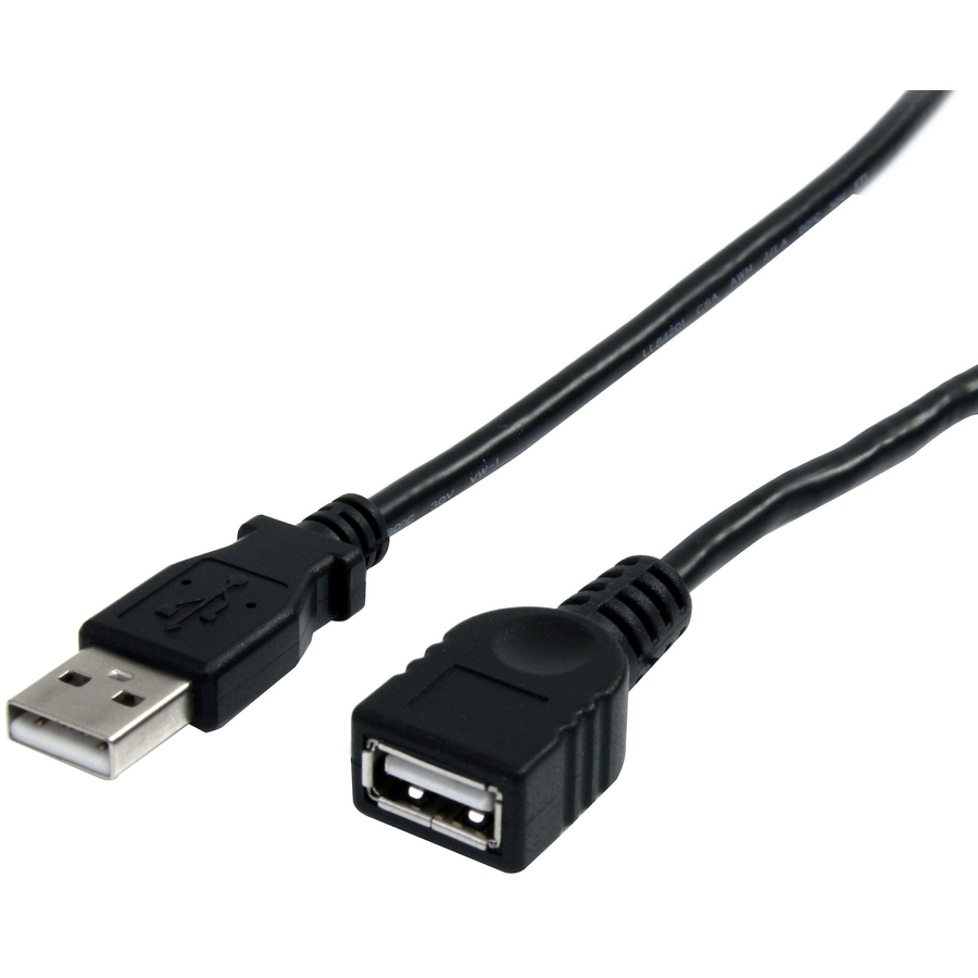 StarTech 3 ft Black USB 2.0 Extension Cable A to A - M/F