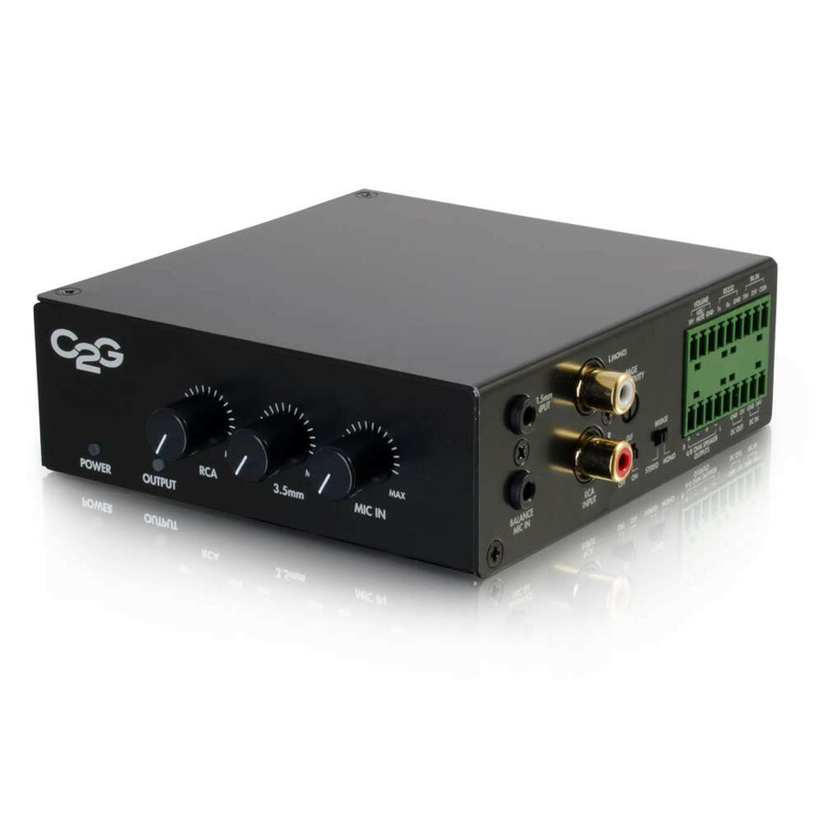 C2G 50W Audio Amplifier - Plenum Rated - 8 Ohm