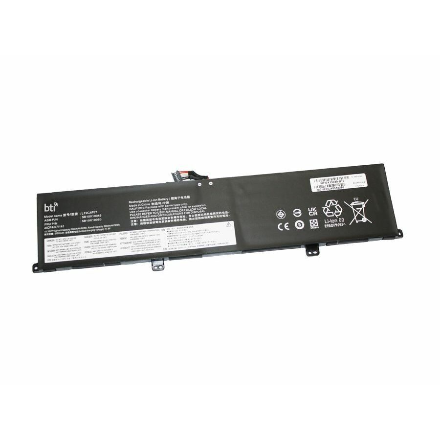 BTI 5B10X19049-BTI 15.36V 80WHR LI-ION BATTERY 5B10X19049, 5B10X19050, L19C4P71, L19M4P71, SB10X19047, SB10X19048