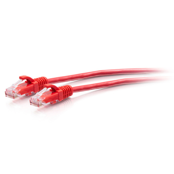 C2G 3ft (0.9m) Cat6a Snagless Unshielded (UTP) Slim Ethernet Cable - Cat6a Slim Network Patch Cable - PoE - Red - RJ45 - M/M