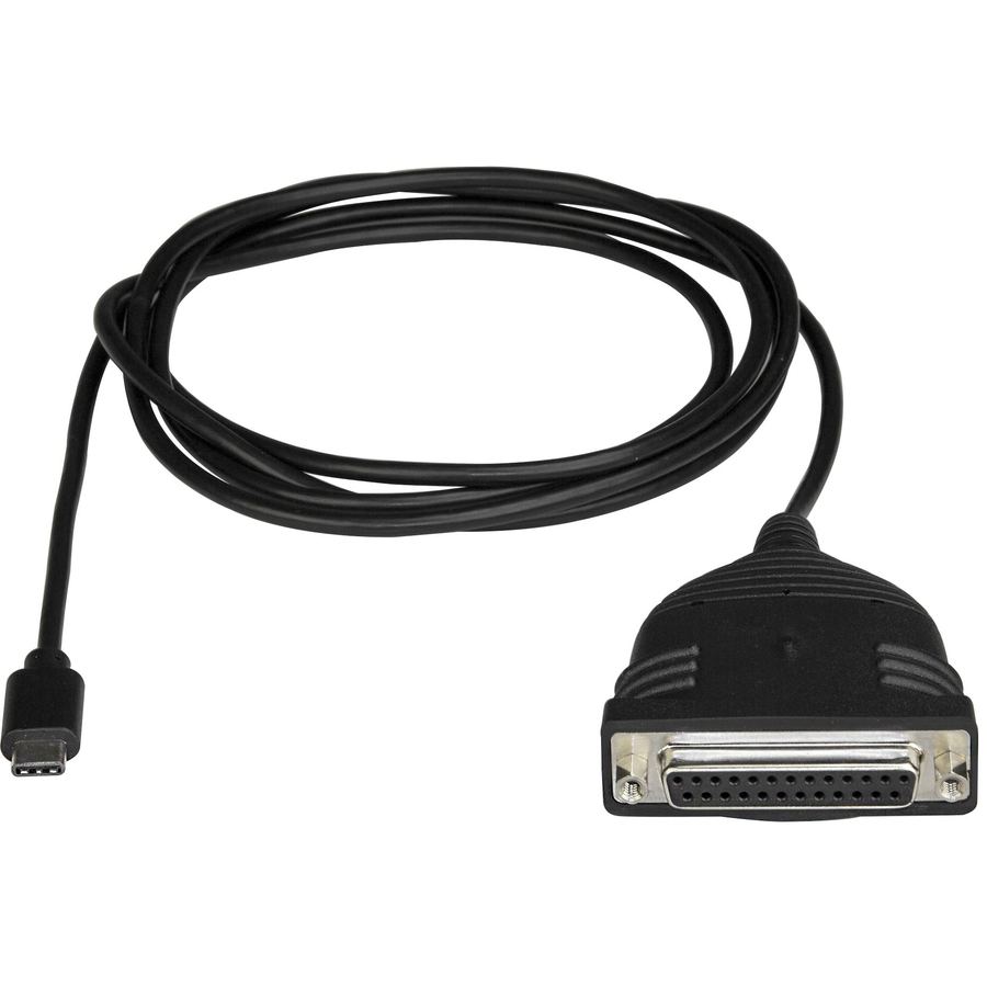 StarTech USB C to Parallel Printer Cable - USB to DB25 - Printer Cable Adapter - USB C Printer Cable - Bus Powered