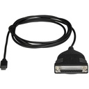 StarTech USB C to Parallel Printer Cable - USB to DB25 - Printer Cable Adapter - USB C Printer Cable - Bus Powered