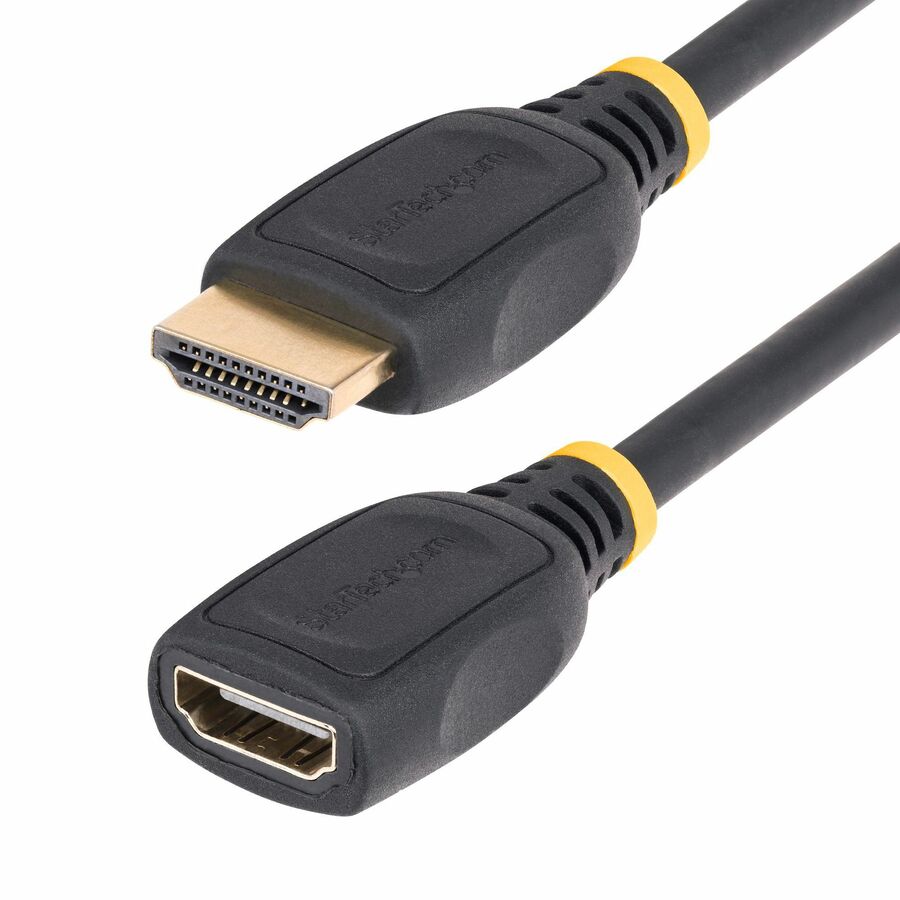 StarTech 6.6ft (2m) HDMI 2.0 Extension Cable, High Speed HDMI Port Saver Cable, 4K 60Hz, HDMI Male to Female Extension Adapter Cord