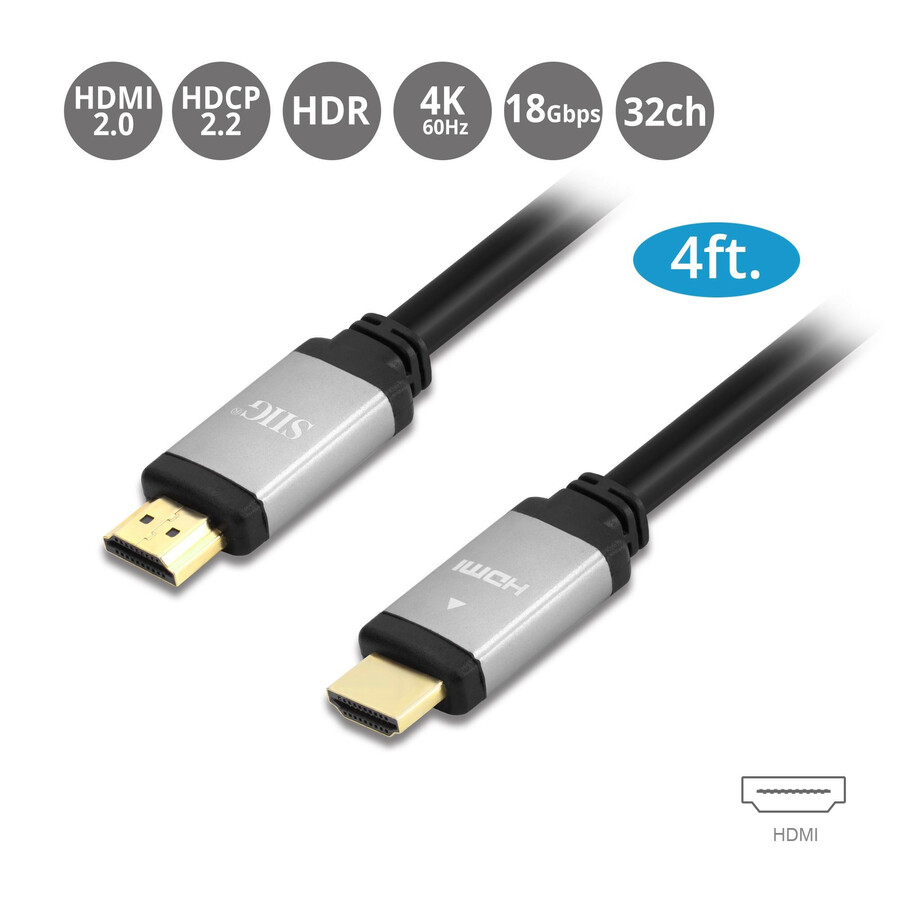 SIIG 4K High Speed HDMI Cable - 4ft