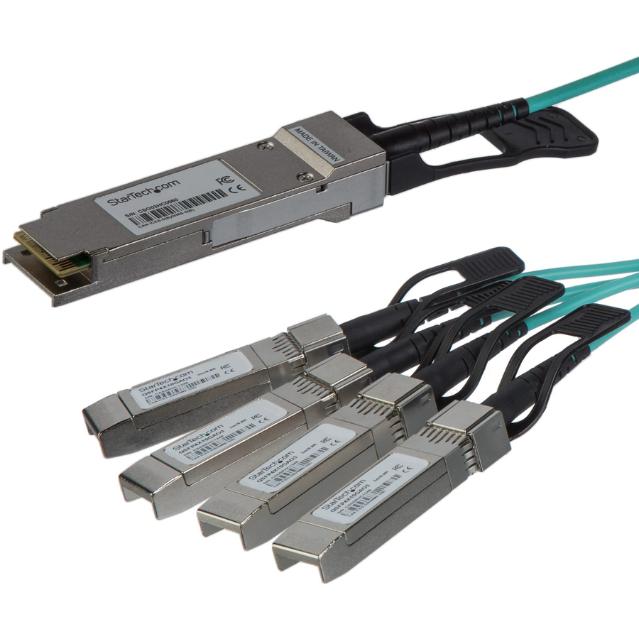 StarTech AOC Breakout Cable for Cisco QSFP-4X10G-AOC10M - 15m 40G 1x QSFP+ to 4x SFP+ AOC Cable 40GbE QSFP+ Active Optical Fiber 49ft