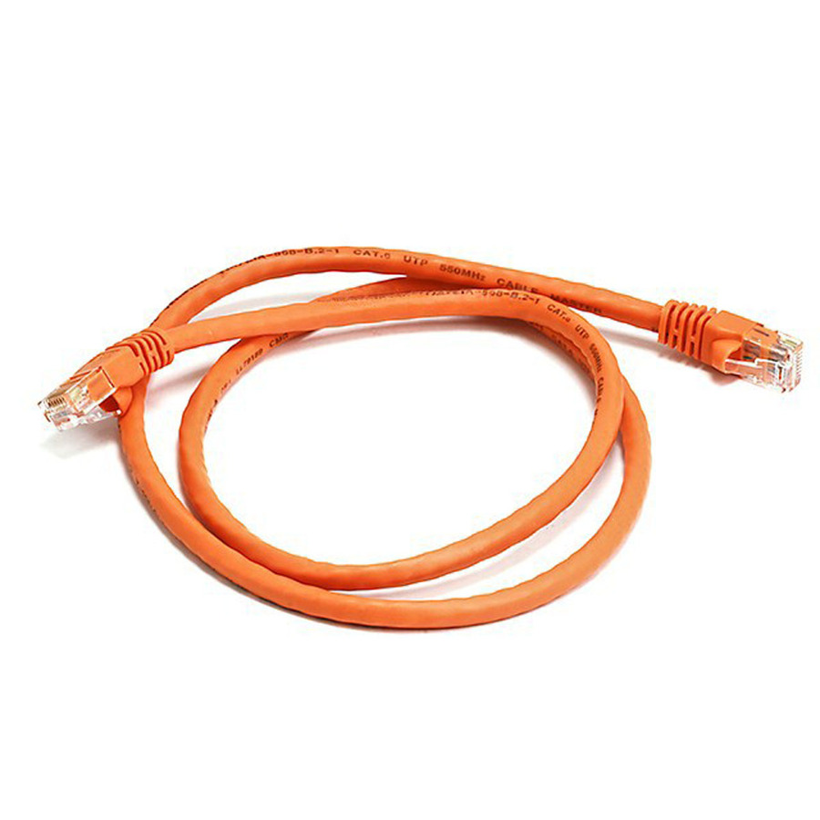 Monoprice Cat6 24AWG UTP Ethernet Network Patch Cable, 3ft Orange