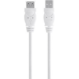 Belkin USB Extension Data Transfer Cable - 5.91 ft USB Data Transfer Cable - First End: USB 2.0 Type A - Second End: USB Type A - Extension Cable