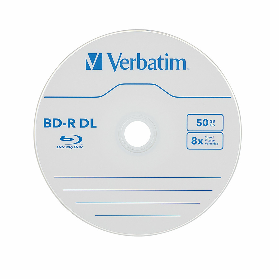 Verbatim BD-R DL 50GB 8X, Verbatim, 10pk Spindle Box Peg Hanger
