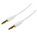 StarTech 1m White Slim 3.5mm Stereo Audio Cable - Male to Male