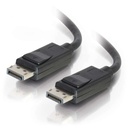 C2G 1ft 8K DisplayPort Cable with Latches - M/M - 1 ft DisplayPort A/V Cable for Audio/Video Device, Monitor, Computer, Notebook - First End: DisplayPort Digital Audio/Video - Male - Second End: DisplayPort Digital Audio/Video - Male - Supports up to 7680 x 4320 - Black