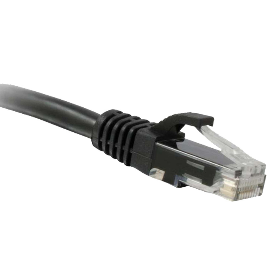 ENET Cat6 Black 12 Foot Patch Cable with Snagless Molded Boot (UTP) High-Quality Network Patch Cable RJ45 to RJ45 - 12Ft
