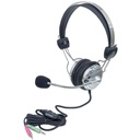 Stereo Over-Ear Headset (3.5mm), Microphone Boom (padded), Adjustable Steel Headband, In-Line Volume Control, Ear Cushions, Std 2x 3.5mm stereo jack/plug for audio/mic use, cable 2.5m, 3 Year Warranty