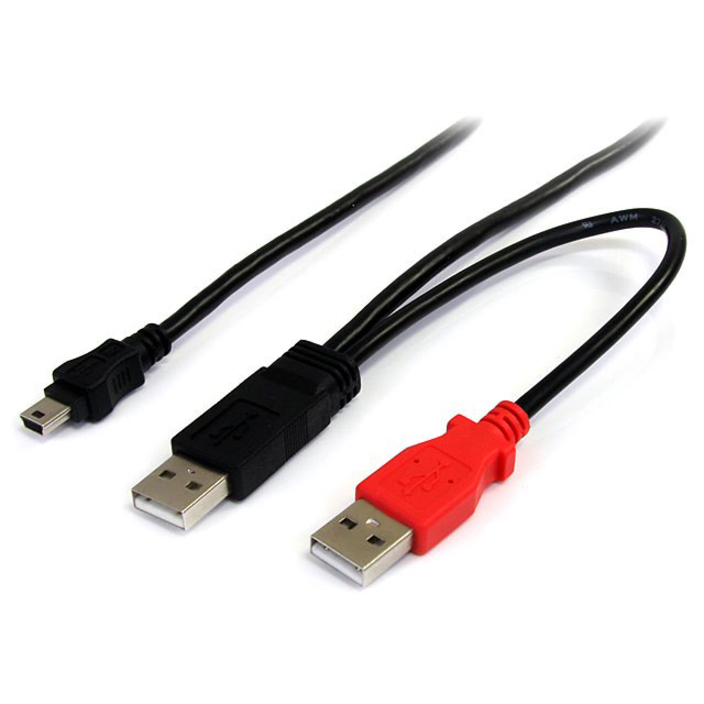 StarTech 3ft USB Y Cable for External Hard Drive