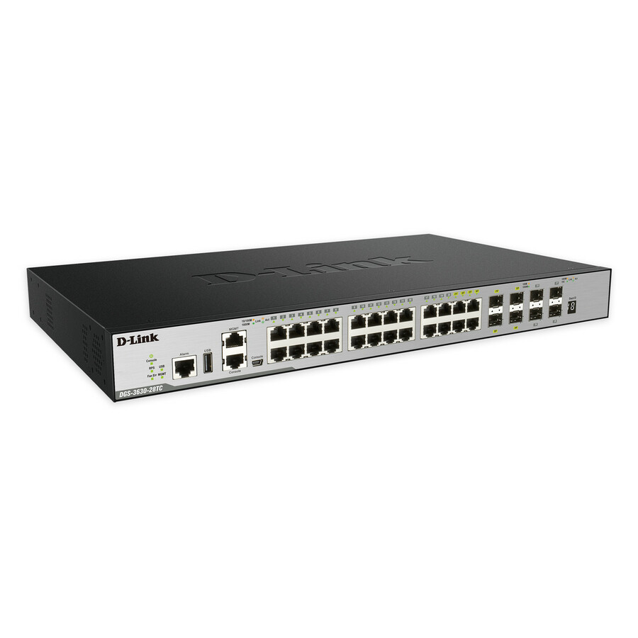 D-Link 28-Port Layer 3 Stackable Managed Gigabit Switch including 4 10GbE Ports