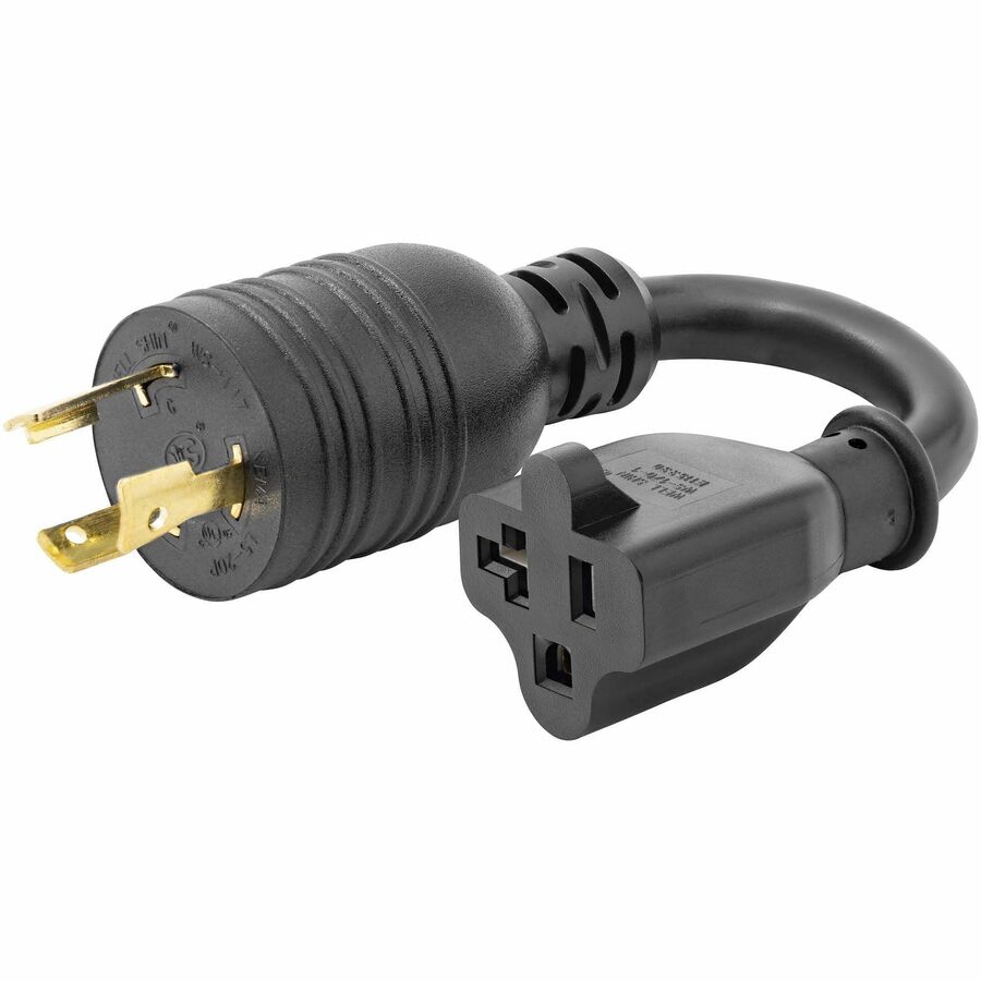 StarTech.com 6in (15cm) Heavy Duty Power Cord, NEMA L5-20P to NEMA 5-20R Plug Converter Cable, 20A 125V, 12AWG, UL Listed - 6in heavy duty power cord with NEMA L5-20P to NEMA 5-20R connectors; 250V at 20A; UL Listed; Wire: 100% Copper; Fire Rating: VW-1; 12AWG; Jacket Rating: SJT; Temp Range: -4 to 221°F; Cable O.D.: 0.44in; TAA Compliant