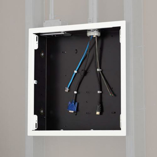 Chief Proximity In-Wall Storage Box with White Flange - White