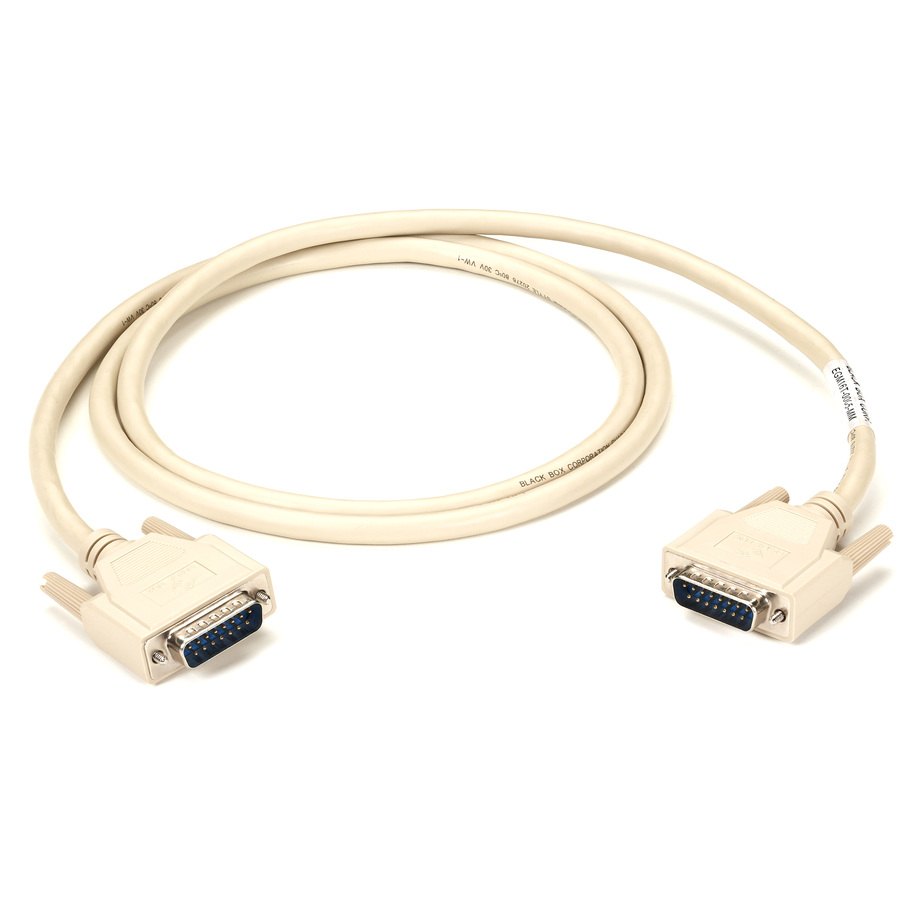 Black Box DB15 Thumbscrew Cable - Male/Male, 5-ft.
