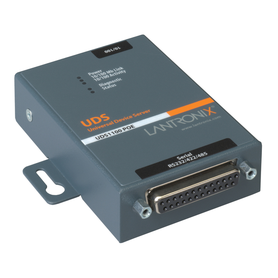 Lantronix One Port Serial (RS232/ RS422/ RS485) to IP Ethernet Device Server with Power Over Ethernet (PoE)