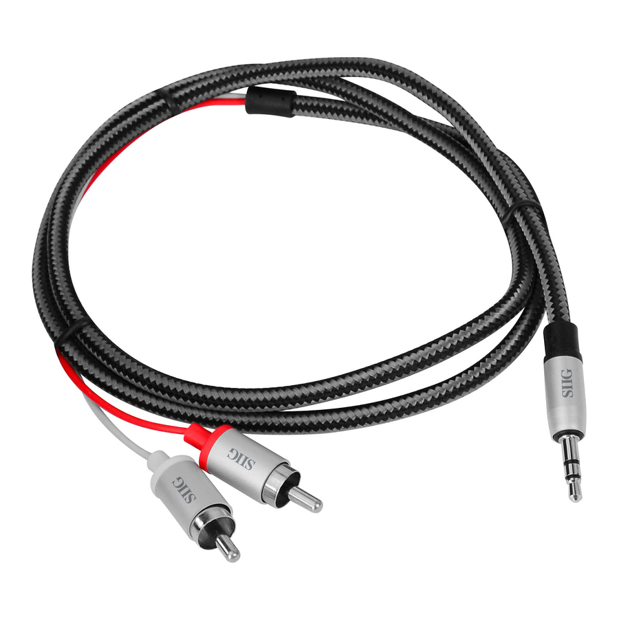 SIIG Woven Fabric Braided 3.5mm to RCA Stereo Cable (M/M) - 1M