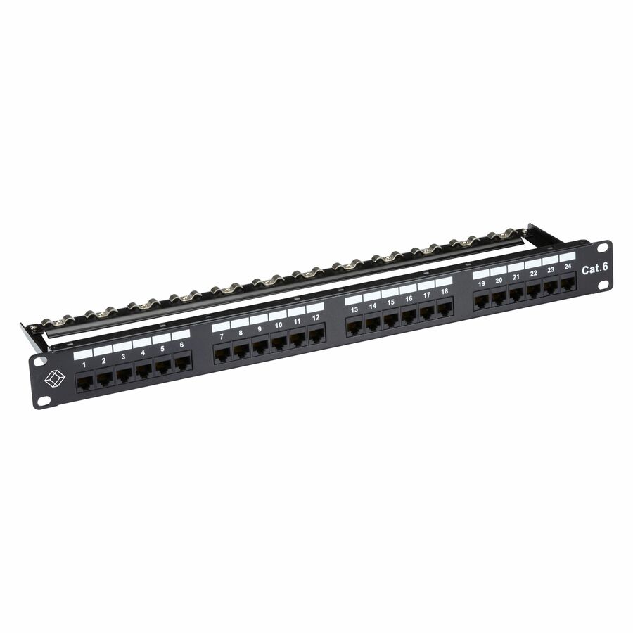 Black Box GigaTrue CAT6 Patch Panel - 1U, Unshielded, 24-Port