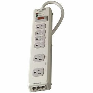 Belkin 6 Outlet Metal Surge Protector with 6ft Power Cord -1240 Joules - Beige