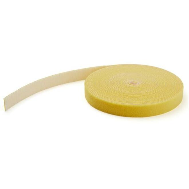StarTech 25ft (7.6m) Hook and Loop Roll, Yellow, Cut-to-Size Reusable Cable Ties, Bulk Wire Fastener Tape, Cable Management Straps