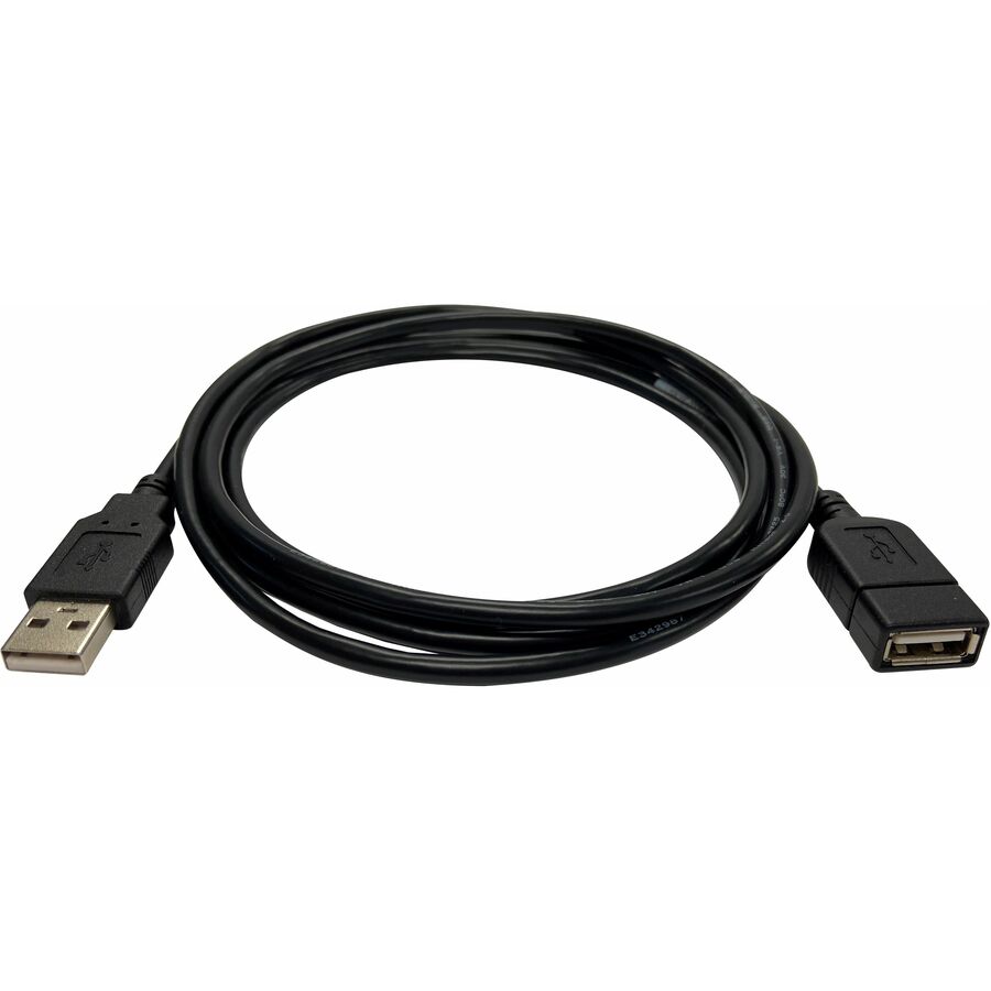 Black Box USB 2.0 Extension Cable - Type-A, Male/Female, Black, 3-ft. (0.9-m)