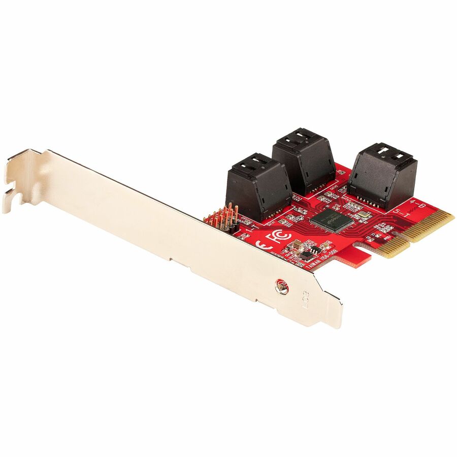 StarTech 6-Port SATA PCIe Card, SATA Expansion Card, 6Gbps SATA Adapter, Stacked SATA Connectors, PCI Express to SATA Converter, TAA