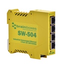 Brainboxes Industrial Ethernet 4 Port Switch DIN Rail Mountable