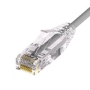 Unirise Clearfit Slim™ Cat6A 28AWG Patch Cable, Snagless, Gray, 5ft