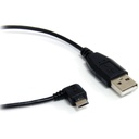 StarTech.com Micro USB A to Right Angle Micro B Cable - Charge and sync Micro USB devices, even in tight spaces - 6ft Micro USB Cable - USB to Micro B Cable - Right Angle USB Cable - 6 ft Micro USB Cable - A to Right Angle Micro B - 4 pin USB Type A (M) - Micro-USB Type B (M) - 1.8 m