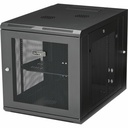 StarTech 4-Post 12U Wall Mount Network Cabinet, 19" Hinged Wall-Mounted Server Rack for IT Equipment, Flexible Lockable Rack Enclosure