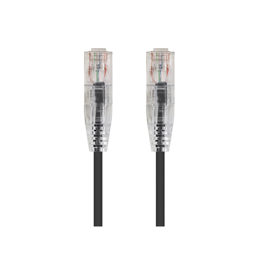 Monoprice SlimRun Cat6 28AWG UTP Ethernet Network Cable, 10ft Black