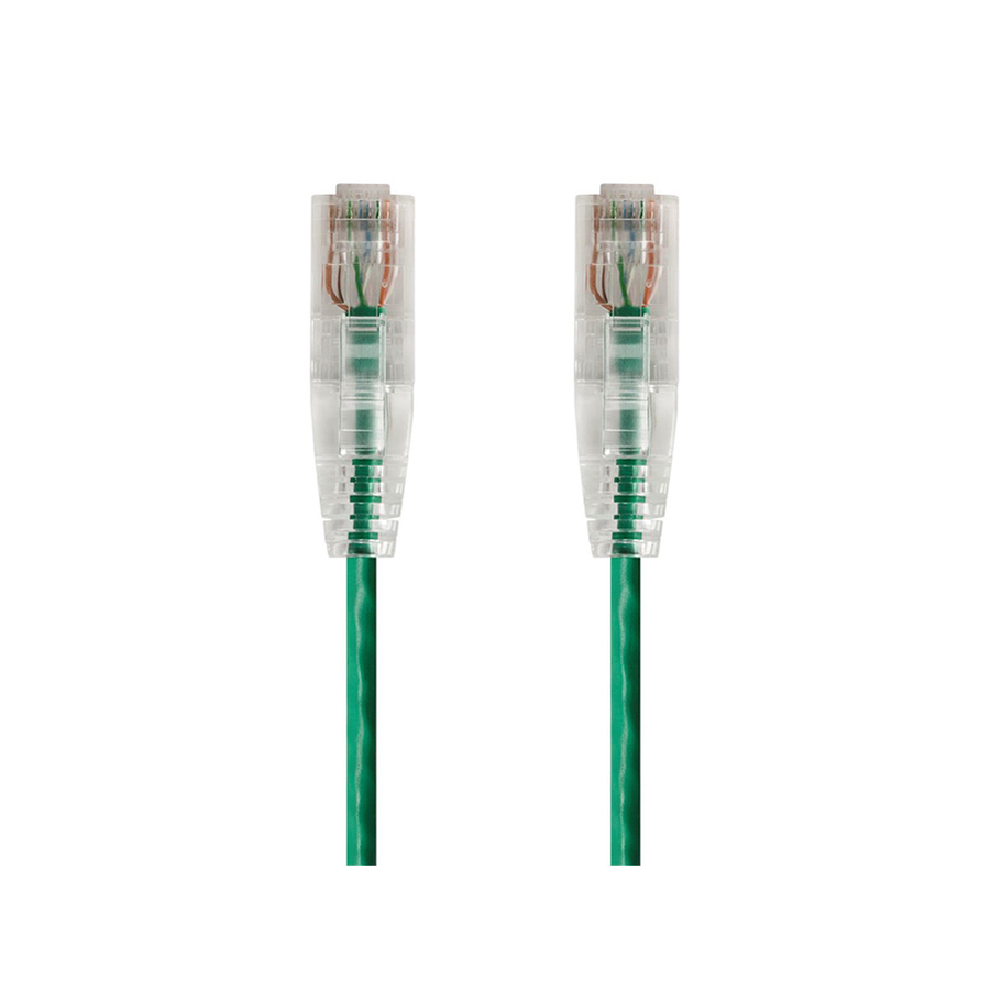 Monoprice SlimRun Cat6 28AWG UTP Ethernet Network Cable, 20ft Green