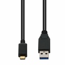 AddOn 6ft USB C 3.0 (Male) to USB A 3.0 (Male) Black Adapter Cable, 5Gbps