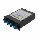 AddOn 4-Bay Cassette 12-Fiber MPO In, 4 LC Duplex Out, Single-mode Duplex OS2