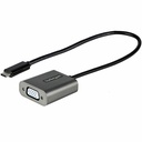 StarTech.com USB C to VGA Adapter, 1080p USB Type-C to VGA Adapter Dongle, USB-C to VGA Monitor/Display Video Converter, 12" Long Cable - USB-C to VGA adapter dongle supports 1920x1200p/1080p/HBR2 - 12in long cable - Tested with a range of VGA monitors/displays/projectors - USBC to VGA Video converter is Thunderbolt 3 compatible - OS independent - Upgraded version of CDP2VGA