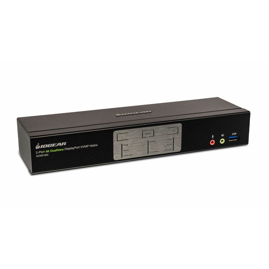 IOGEAR 2-Port 4K Dual View DisplayPort Matrix KVMP